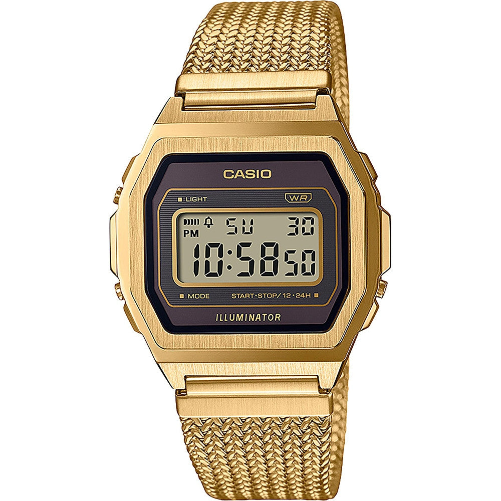 CASIO VINTAGE PREMIUM COLLECTION Gold Mesh, Brown dial-0