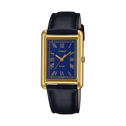 CASIO COLLECTION Mod. LADY TANK, GOLD, LEATHER - BLUE-0