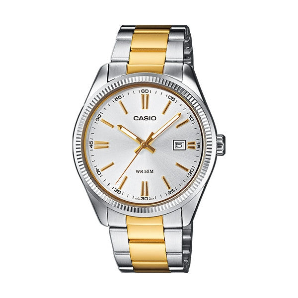 CASIO COLLECTION Mod. DATE, STEEL&GOLD - CHAMPAGNE-0