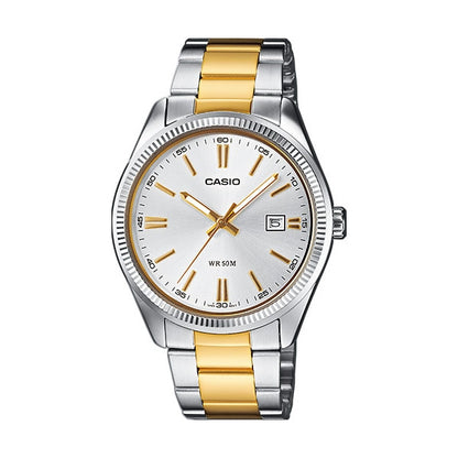 CASIO COLLECTION Mod. DATE, STEEL&GOLD - CHAMPAGNE-0