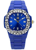 LIGHT TIME Mod. VELVET NAUTILUS - Blue Clear Strass-0
