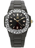 LIGHT TIME Mod. VELVET NAUTILUS - Black Clear Strass-0