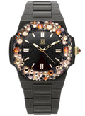 LIGHT TIME Mod. VELVET NAUTILUS - Black Rainbow Strass-0