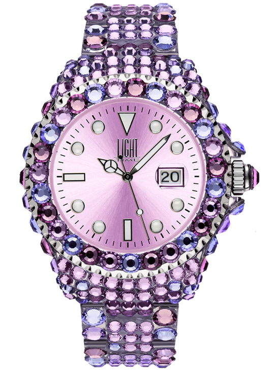 LIGHT TIME Mod. MEDITERRANEO - Full Strass / Pink-0