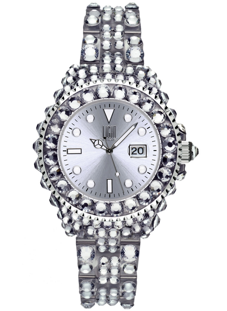 LIGHT TIME Mod. MEDITERRANEO - Full Strass / Silver-0