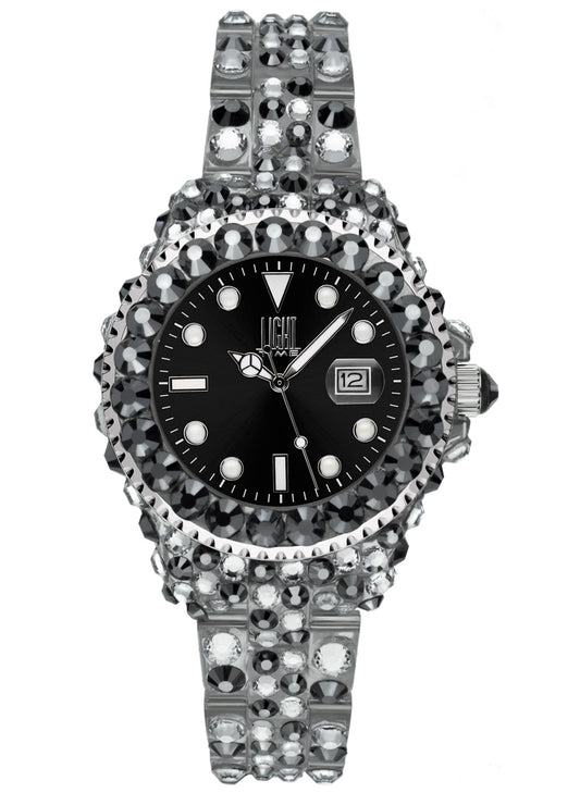 LIGHT TIME Mod. MEDITERRANEO - Full Strass / Black-0