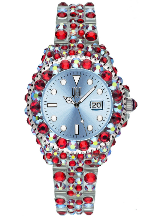 LIGHT TIME Mod. MEDITERRANEO - Full Strass / Light Blue-0
