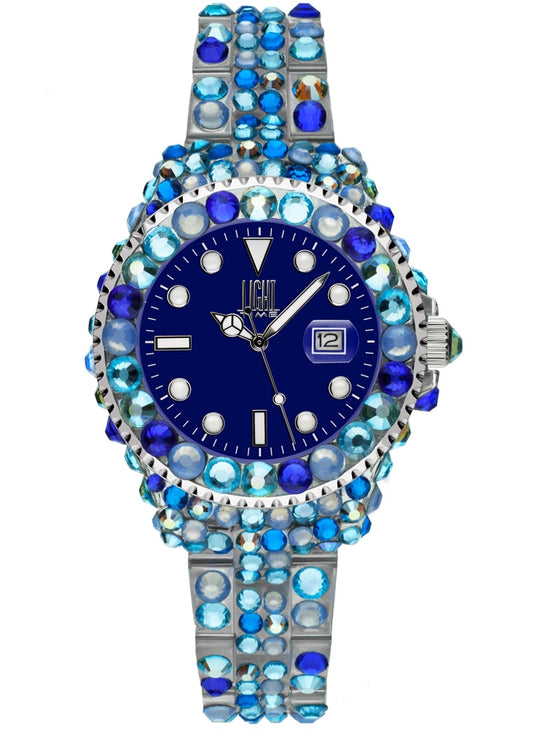 LIGHT TIME Mod. MEDITERRANEO - Full Strass / Blue-0