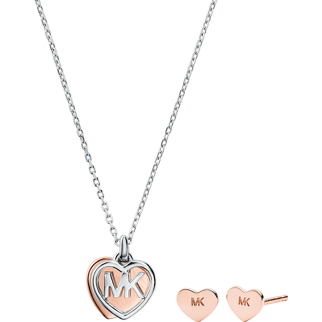 MICHAEL KORS PREMIUM SILVER COLLECTION Mod. LOGO Special Pack + Earring-0